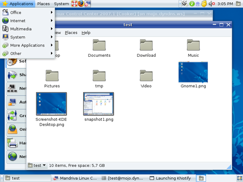 Mandriva Spring : La simplicité de Gnome en action