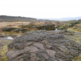 Roche volcanique au parc national de Þingvellir