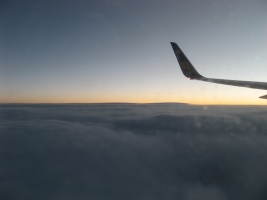 Lever de soleil en avion