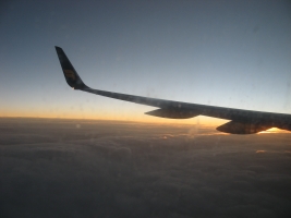 Lever de soleil en avion