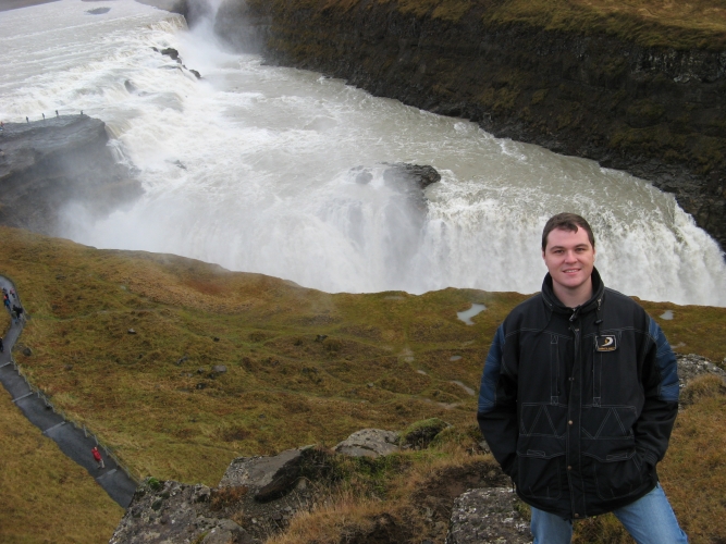  Olivier FAURAX, aux chutes de Gullfoss 